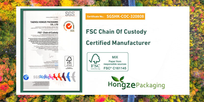 Προσαρμοσμένη συσκευασία Taizhou Hongze Packaging Πιστοποιημένος κατασκευαστής FSC