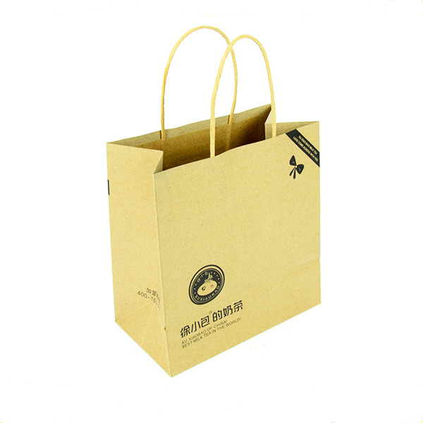 Hnedá papierová taška s rúčkami Papierové sendvičové tašky