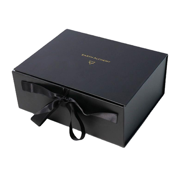 Caixa de presente preta Caixas de presente personalizadas Caixas de embalagem dobráveis